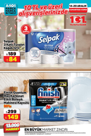 A101 Aldın Aldın 14-20 Aralık İndirim Kataloğunu Yayınladı! Bu Hafta da A101’de Yok Yok! resim: 3