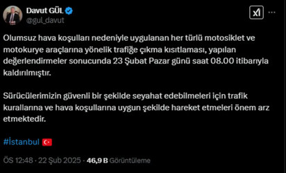 İstanbul'da Motokuryelere Getirilen Yasak Kalkıyor: Vali Gül Duyurdu resim: 0