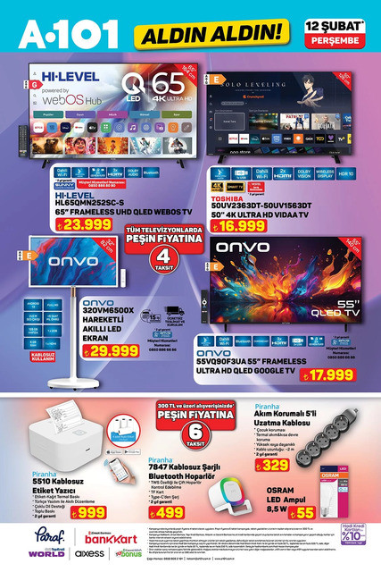 A101 Aldın Aldın Fırsat Kataloğunu Yayınlandı: İşte A101 Aldın Aldın 12 Şubat 2026 İndirim Kataloğu resim: 3