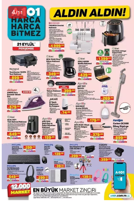 21 Eylül Perşembe A101'de neler indirime giriyor? İşte indirim kataloğu resim: 2