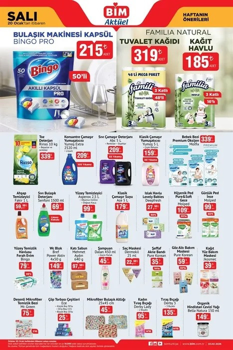 BİM İndirim Kataloğunu Yayımladı! İşte BİM 20 Ocak 2026 Salı Aktüel Kataloğu... resim: 0