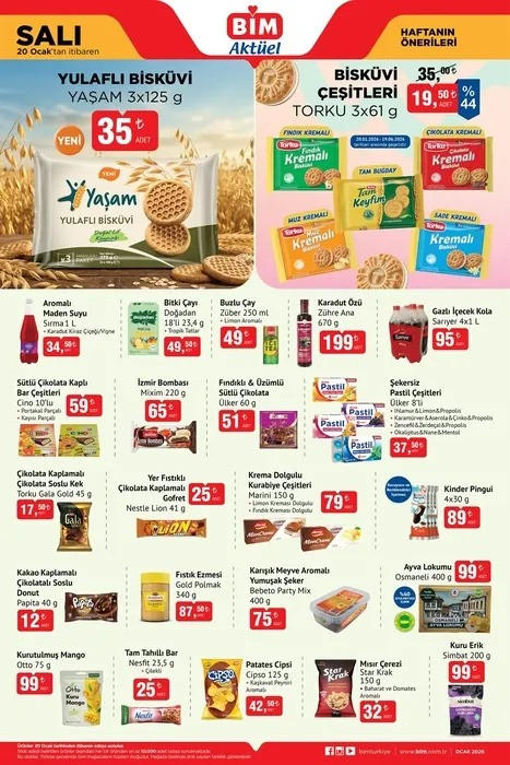 BİM İndirim Kataloğunu Yayımladı! İşte BİM 20 Ocak 2026 Salı Aktüel Kataloğu... resim: 1