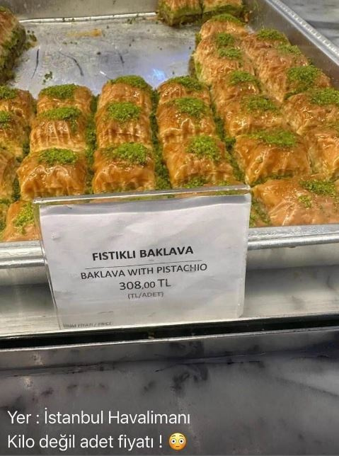 Çok şaşıracaksınız! İstanbul Havalimanı'nda bir dilim baklavanın fiyatı... resim: 0