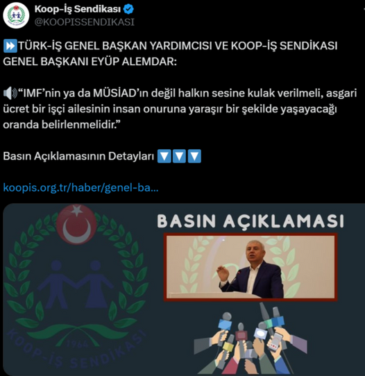 Türk-İş'ten 'Asgari Ücret Yüzde 25'i Geçmemeli' Söylemine Çarpıcı Değerlendirmede Geldi! resim: 0