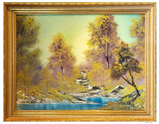 Ressam Bob Ross'un programında yaptığı ilk tablo satışta! İşte fiyatı... resim: 0