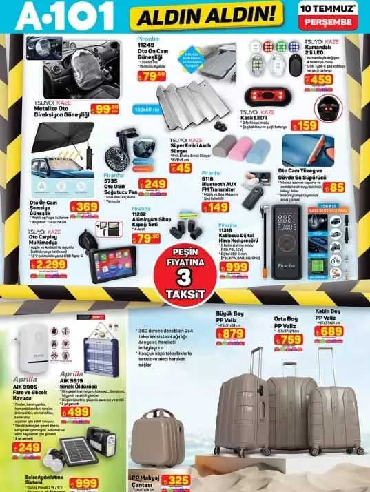 A101’e Bu hafta Valiz Seti, Çekme Karavan… Geliyor: İşte A101’in 10 Temmuz Perşembe Fırsat Kataloğu resim: 7