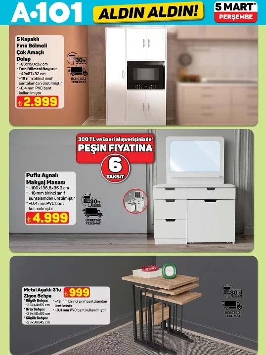 Overlok Makinesinden Akıllı Kedi Tuvaletine: 5 Mart 2026 A101 Aldın Aldın Kataloğu Yayında! resim: 4