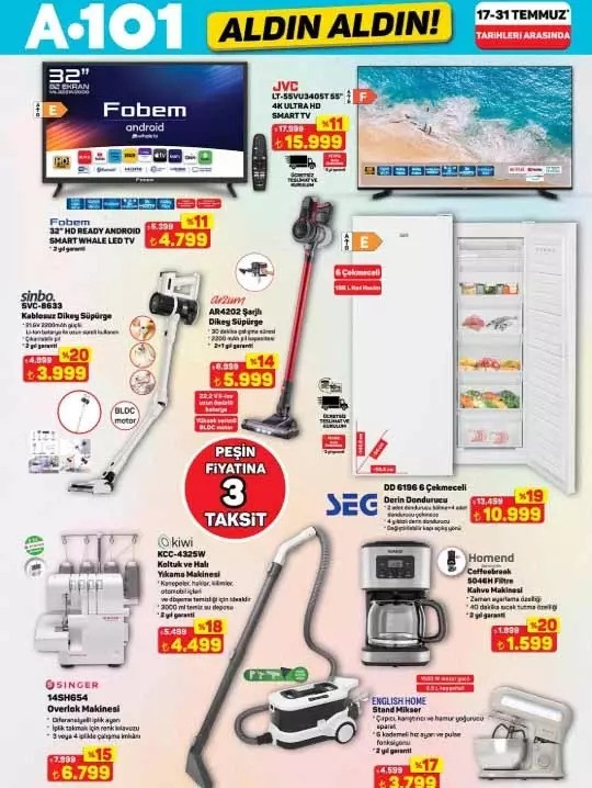 A101 Fırsat Kataloğunu Yayımladı: İşte 17 Temmuz 2025 A101 Aldın Aldın İndirimli Ürün Kataloğu resim: 8