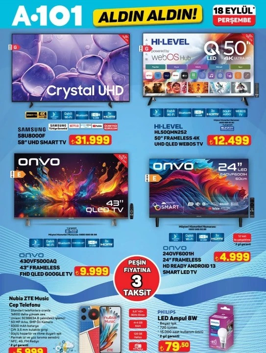 A101 Yeni Hafta İçin Fırsat Kataloğunu Yayımladı: İşte A101 Aldın Aldın 18 Eylül 2025 A101 Kataloğu… resim: 0