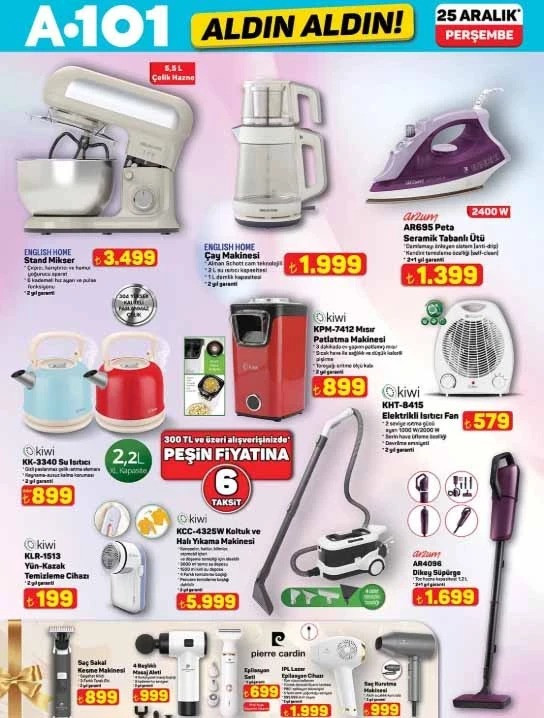A101 Aldın Aldın Fırsat Kataloğunu Yayınlandı: İşte A101 Aldın Aldın 25 Aralık 2025 İndirim Kataloğu resim: 3