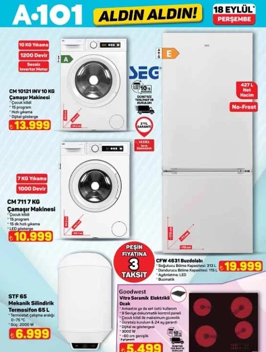 A101 Yeni Hafta İçin Fırsat Kataloğunu Yayımladı: İşte A101 Aldın Aldın 18 Eylül 2025 A101 Kataloğu… resim: 1