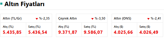Altında Şok Düşüş! Ons Fiyatı Bir Günde %5 Eridi, Gram Altın Sarsıldı: Düzeltme mi, Geri Çekilme mi? resim: 0