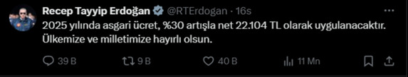 Cumhurbaşkanı Erdoğan Açıkladı: Asgari Ücrete Refah Payı Eklenecek Mi? İşte Erdoğan’ın Yanıtı… resim: 0