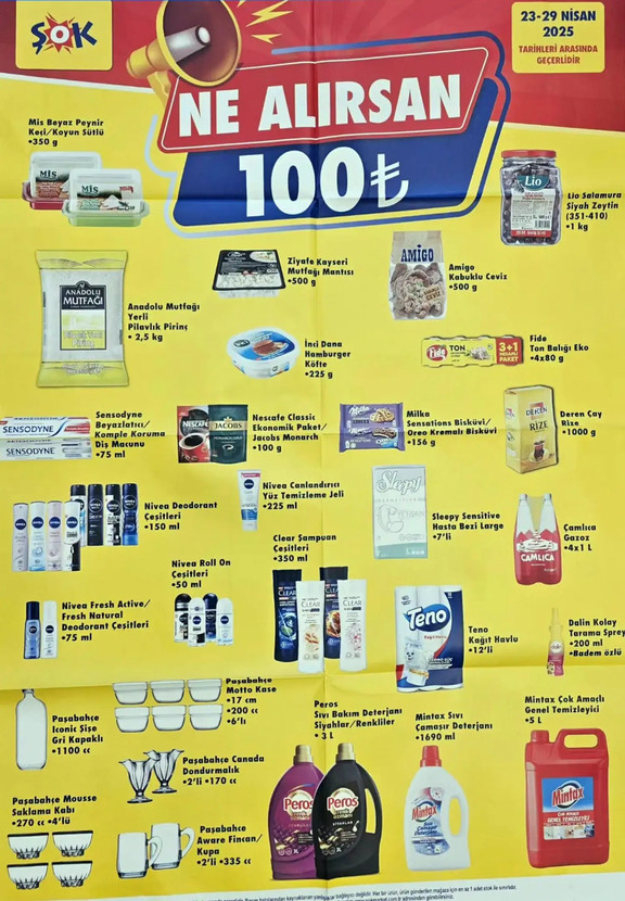 ŞOK 23-29 Nisan Haftanın İndirimleri Kataloğu Yayımlandı! ŞOK'tan Ne Alırsan 100 TL Fırsatı! resim: 0