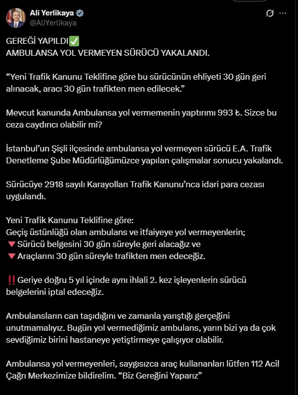 Bu Kuralı İhlal Eden Sürücü Yandı! Ehliyetine Veda Edebilir Aracı Trafikten Men Edilebilir! resim: 0