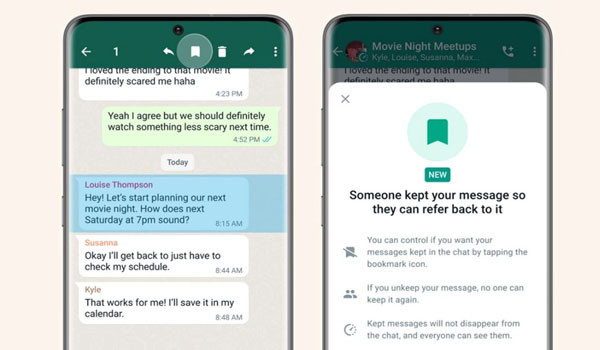 Whatsapp'a yeni mesaj kaydetme özelliği! Kaybolan mesajlar saklanabilecek resim: 0