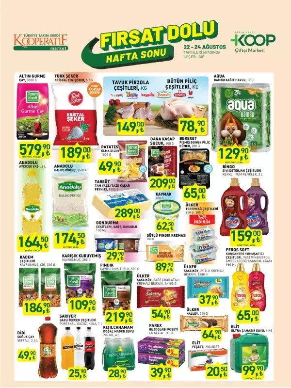 Tarım Kredi Marketlerinde Hafta Sonu İndirim Rüzgarı! İşte Tarım Kredi 24 Ağustos Kataloğu... resim: 0