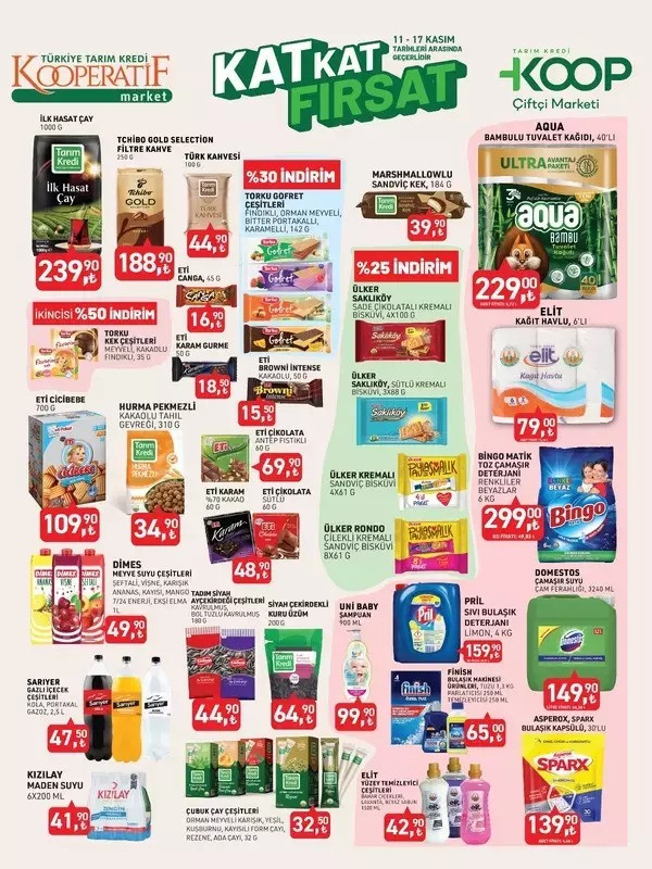Türkiye Tarım Kredi Market'inde Kasım Fırsatı: İşte İşte 17 Kasım 2025 KOOP İndirim Kataloğu resim: 1