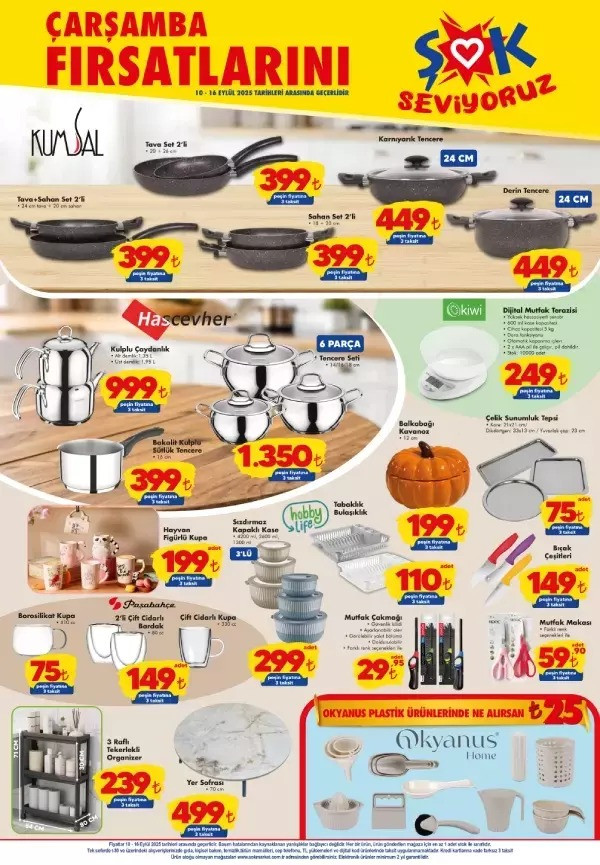 ŞOK 10-16 Eylül 2025 İndirim Kataloğunu Yayımladı! ŞOK Aktüel Çarşamba Kataloğunda Yok Yok resim: 2