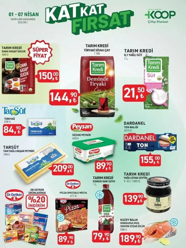 Tarım Kredi Marketleri'nde 4-7 Nisan Fırsatları Başladı:  Bazı Ürünlerde 