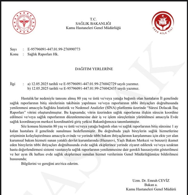 Hastaların Rapor Yenileme Süreçlerinde Büyük Kolaylık: E-Rapor'la Evden Çıkmadan Rapor Alınabilecek! resim: 0