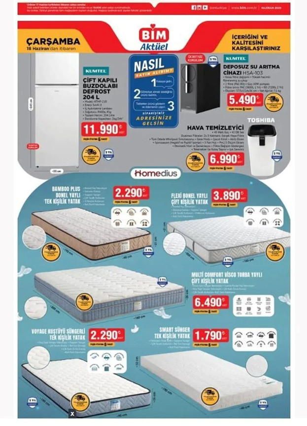 BİM'e Bugün Hava Temizleyici ve Yatak Geliyor! İşte BİM’in 18 Haziran Kataloğu… resim: 0