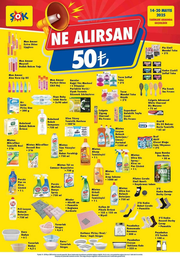 ŞOK 14-20 Mayıs 2025 Aktüel Ürün Kataloğunu Yayımladı! ŞOK'tan Ne Alırsan 50 TL Fırsatı! resim: 6