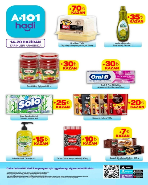 A101 Aldın Aldın 15-20 Haziran İndirim Kataloğun Yayımladı! A101'de Seçili Ürünler 1 Alana 1 Bedava resim: 1