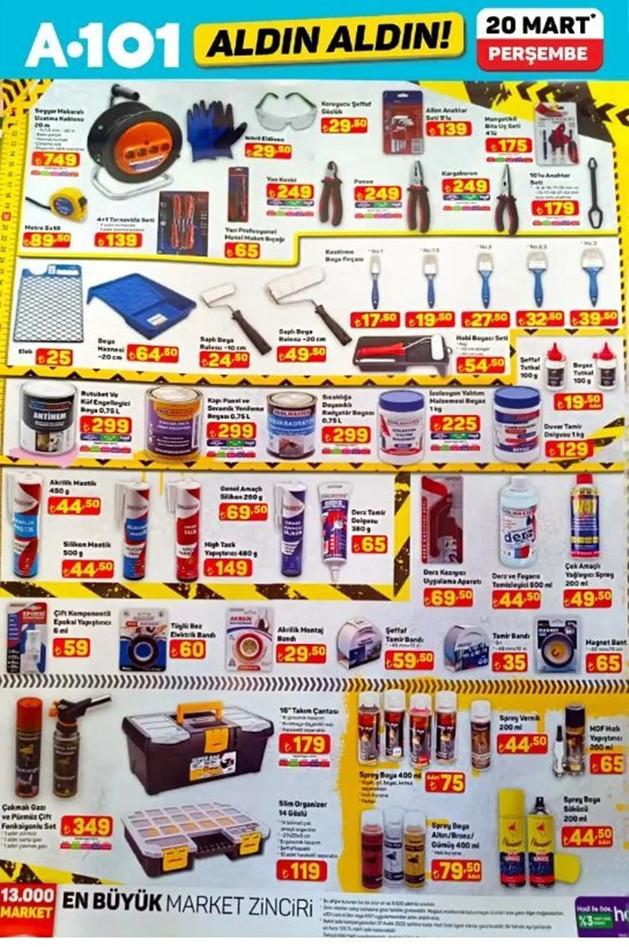A101 Aldın Aldın Aktüel Kataloğunu Yayımladı: İşte, A101'in 20 Mart Perşembe Aktüel Ürün Kataloğu resim: 8