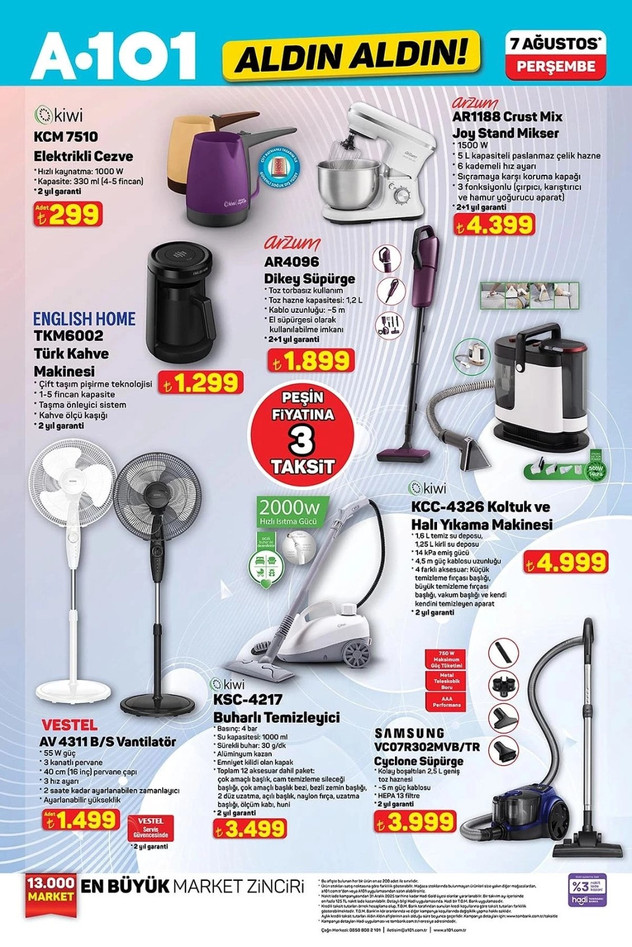 A101 Aldın Aldın 7 Ağustos Perşembe Kataloğunu Yayımladı: A101'de Bu Hafta Yine Yok Yok! resim: 6