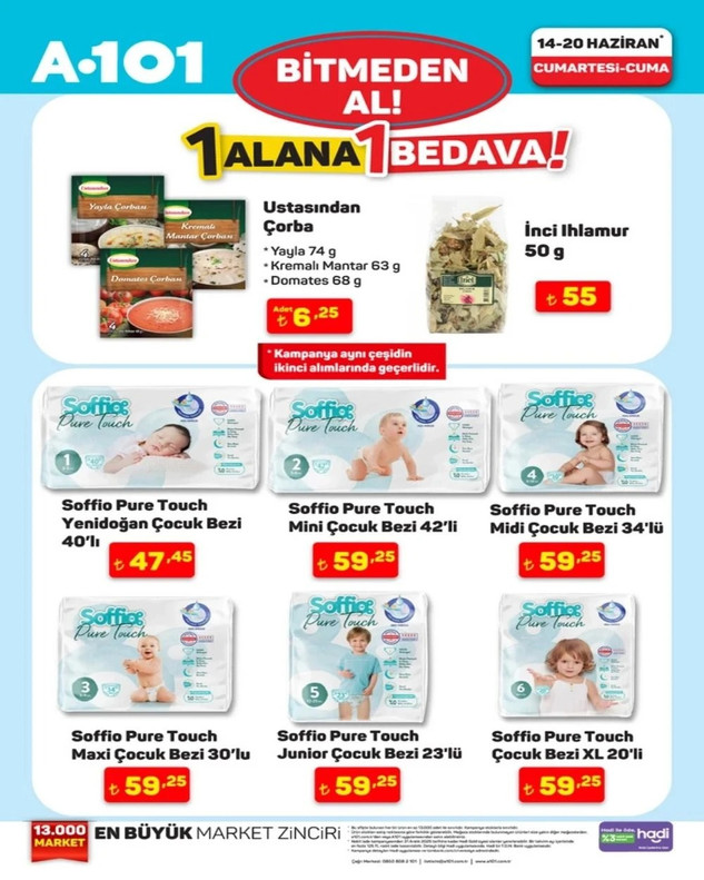 A101 Aldın Aldın 15-20 Haziran İndirim Kataloğun Yayımladı! A101'de Seçili Ürünler 1 Alana 1 Bedava resim: 4