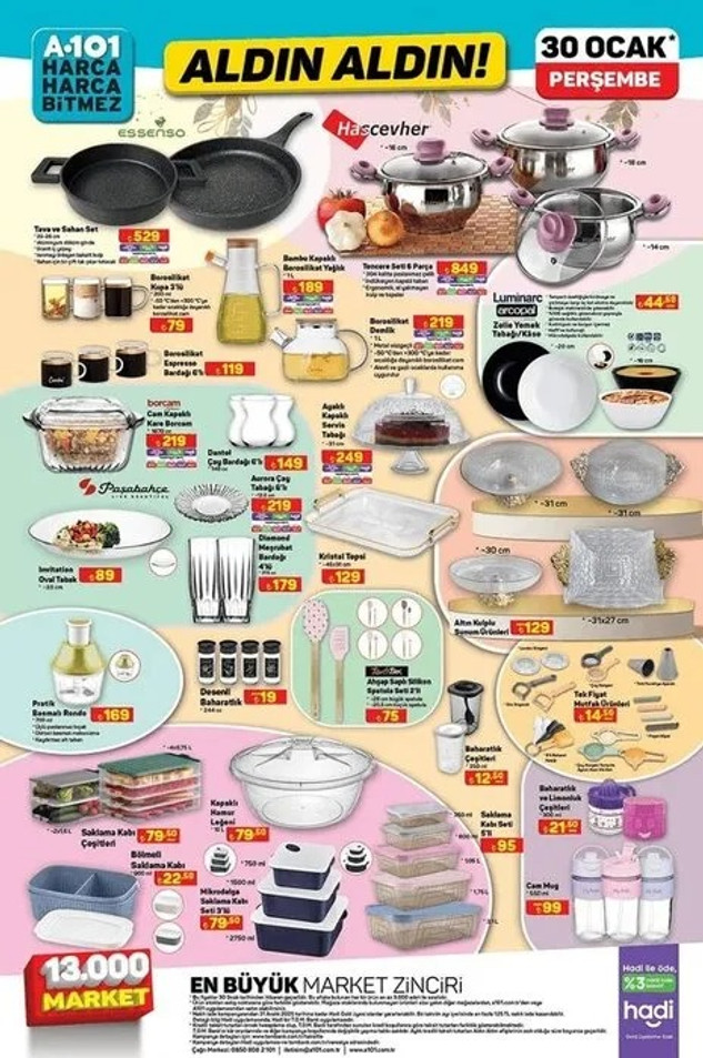 A101 Haftanın Yıldızları Perşembe Kataloğunu Yayımladı! İşte A101 Aldın Aldın 30 Ocak 2025 Kataloğu resim: 2