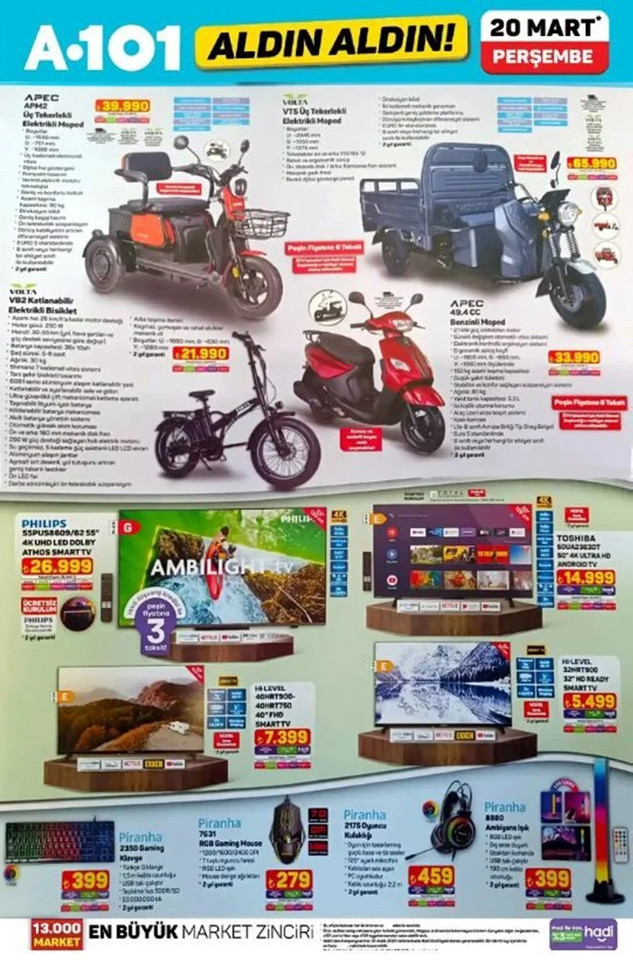 A101 Aldın Aldın Aktüel Kataloğunu Yayımladı: İşte, A101'in 20 Mart Perşembe Aktüel Ürün Kataloğu resim: 9