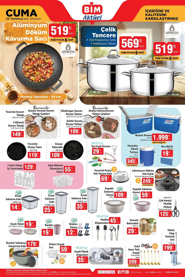 BİM 25 Temmuz Kataloğu: BİM’e Cuma Günü Valiz Seti, Akıllı TV ve Elektrikli Bisiklet Geliyor… resim: 1