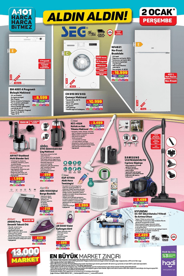 A101 Fırsat Kataloğunu Yayınladı! İşte 2 Ocak 2025 A101 Aldın Aldın Kataloğu… resim: 0