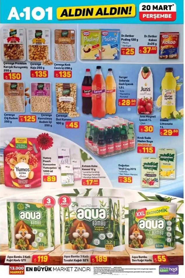 A101 Aldın Aldın Aktüel Kataloğunu Yayımladı: İşte, A101'in 20 Mart Perşembe Aktüel Ürün Kataloğu resim: 1