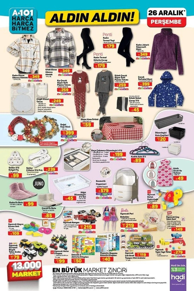 A101 Fırsat Kataloğunu Yayınladı! İşte A101 Haftanın Yıldızları 26 Aralık Perşembe Kataloğu… resim: 7
