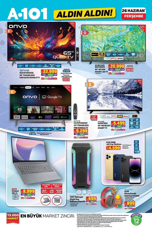 Bu hafta A101 marketlerinde Teknoloji Rüzgarı Başlıyor: A101’in 26 Haziran Fırsat Kataloğu Yayında! resim: 3