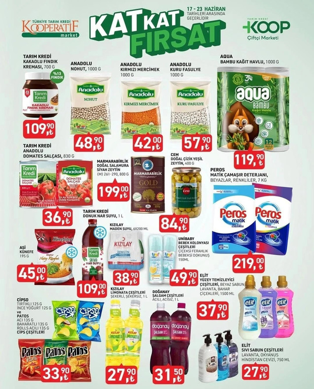 Türkiye Tarım Kredi Marketleri 17-23 Haziran Fırsat Kataloğunu Yayımladı! İşte İndirim Kataloğu resim: 0