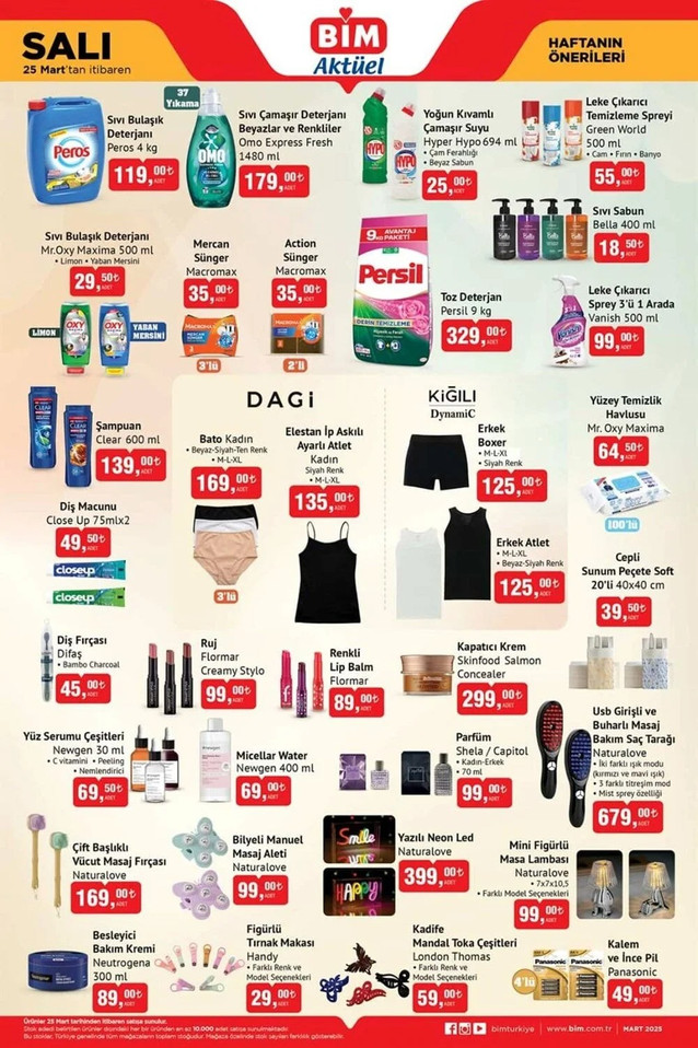 BİM 25 Mart 2025 Salı Aktüel Kataloğunu Yayımladı: Bu Hafta BİM’de Yine Yok Yok resim: 2