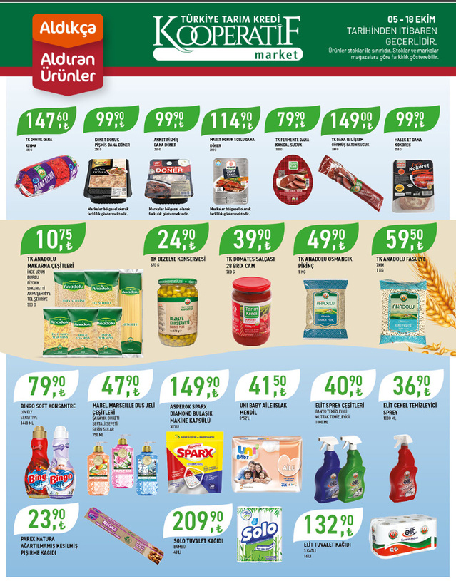 Tarım Kredi Kooperatif Market’i Ekim Ayına İndirimle Başladı! İşte 5-18 Ekim 2024 İndirimleri… resim: 0
