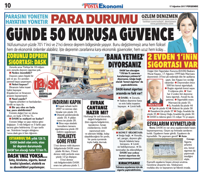 Depreme karşı günde 50 kuruşa güvence resim: 0