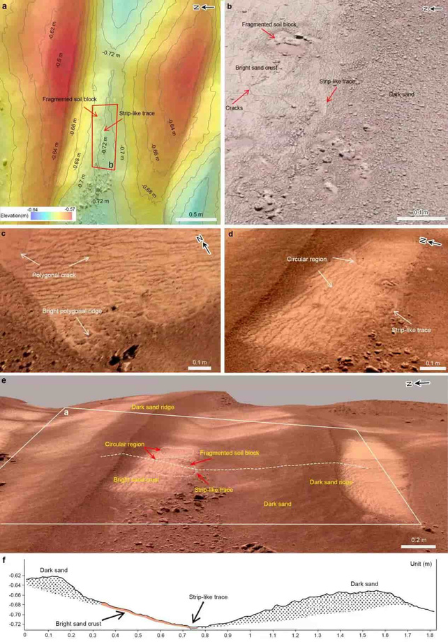 Çin'in Zhurong Mars Aracı, Kızıl Gezegen'deki kum tepelerinde su işaretleri keşfetti resim: 1
