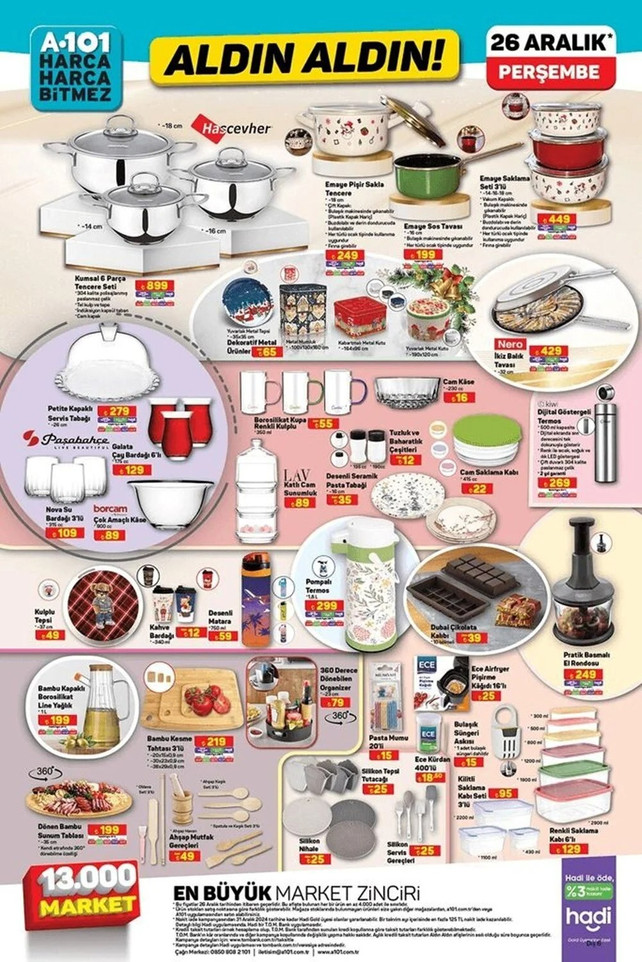 A101 Fırsat Kataloğunu Yayınladı! İşte A101 Haftanın Yıldızları 26 Aralık Perşembe Kataloğu… resim: 3
