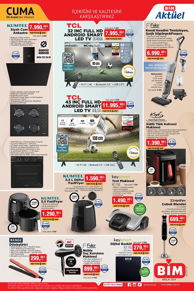 BİM 6 Aralık 2024 Cuma Aktüel İndirim Kataloğunu Yayınladı! Yine Birçok Üründe Yeni İndirimler! resim: 0
