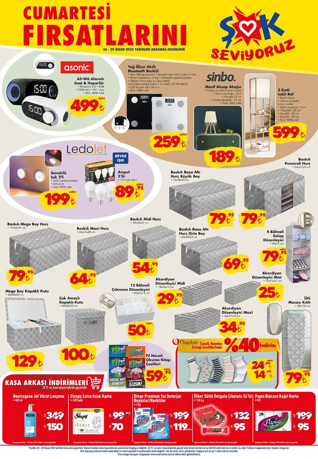 ŞOK Market 26 Nisan Cumartesi Aktüel Ürünler Kataloğu Yayımlandı: Hafta Sonu İndirimleri Başlıyor! resim: 0