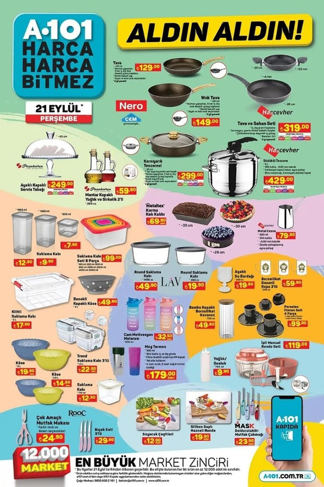 Ev Alışverişi Yapmayı Düşünenlere Fırsat: A101 22 Eylül Haftanın Yıldızları Kataloğu! resim: 3