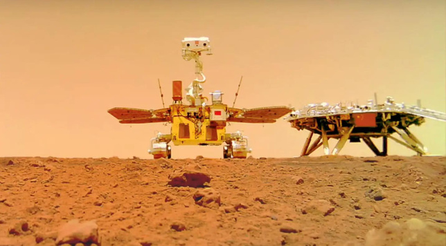 Çin'in Zhurong Mars Aracı, Kızıl Gezegen'deki kum tepelerinde su işaretleri keşfetti resim: 0