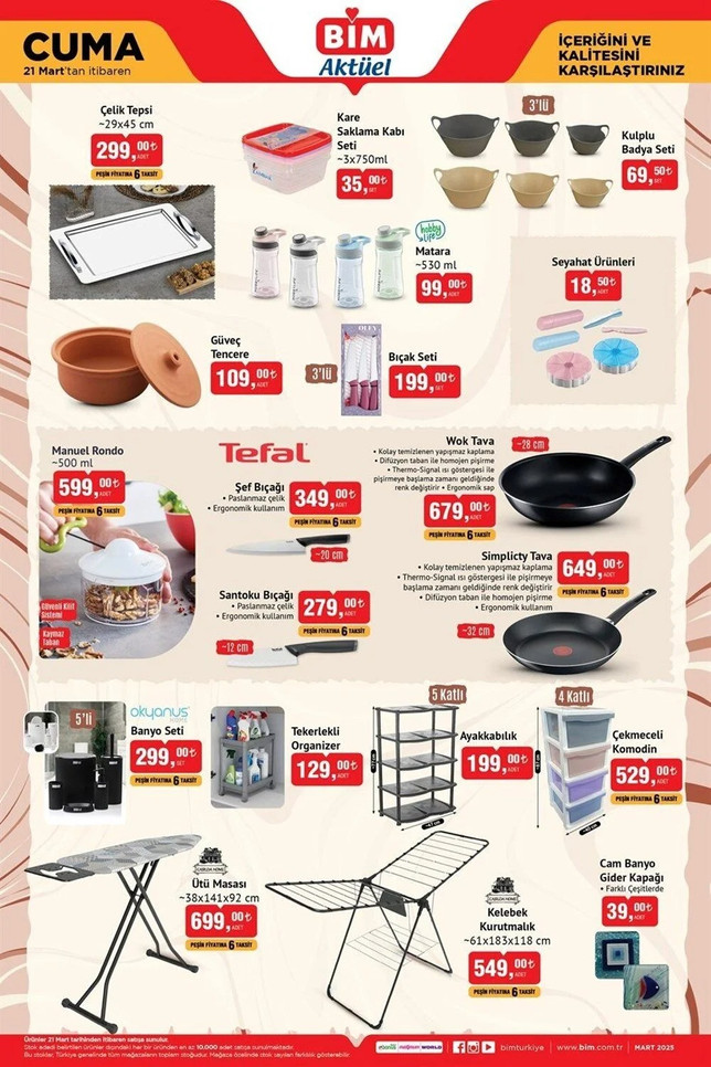 BİM 18 Mart Salı 21 Mart Cuma Aktüel Kataloğunu Yayımladı: Bu Hafta BİM’de Yine Yok Yok resim: 5