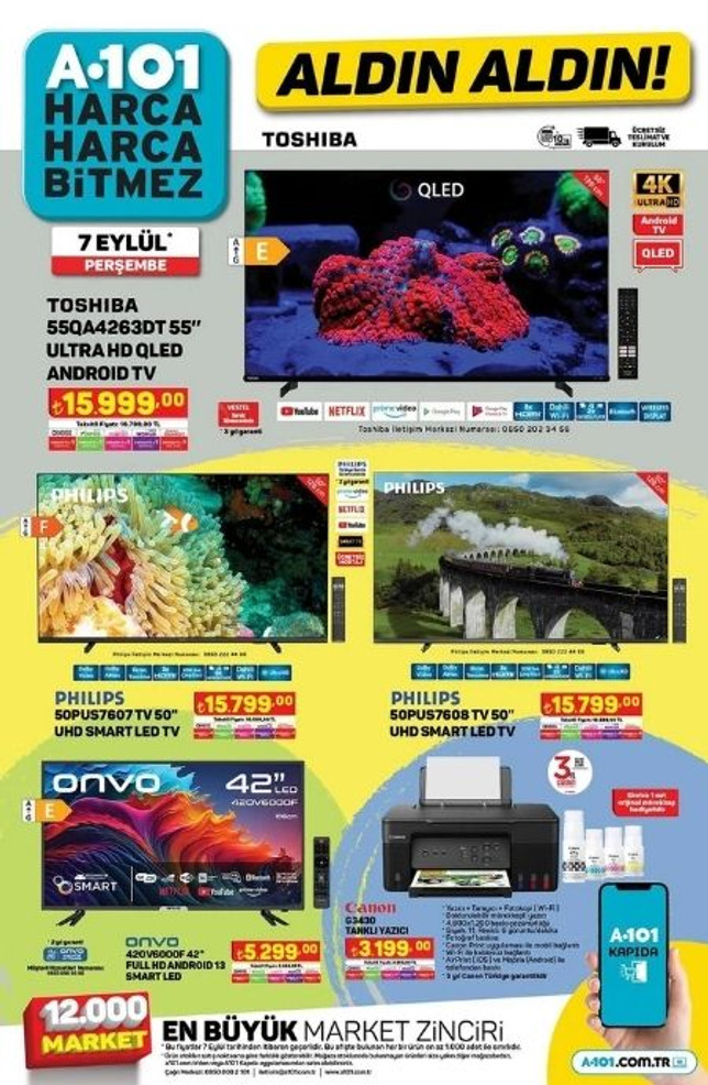 Haftaya A101'e Toshiba QLED Akıllı Televizyon ve Tecno Spark Go 2023 Geliyor!  resim: 4